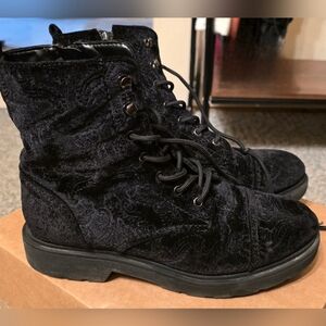 Paisley Velvet Women's Combat Boots Doc. Martin Docs